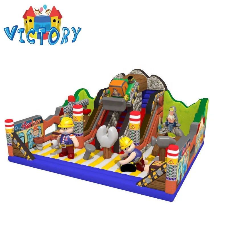 
Building Themed Inflatable Fun City Simulate Construction Place Waterproof for sale 