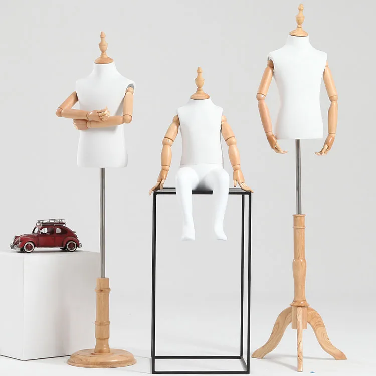 XINJI Fashion Upper Body Baby Mannequin Kids Fabric Mannequins Torso Manikins For Clothes Window Display