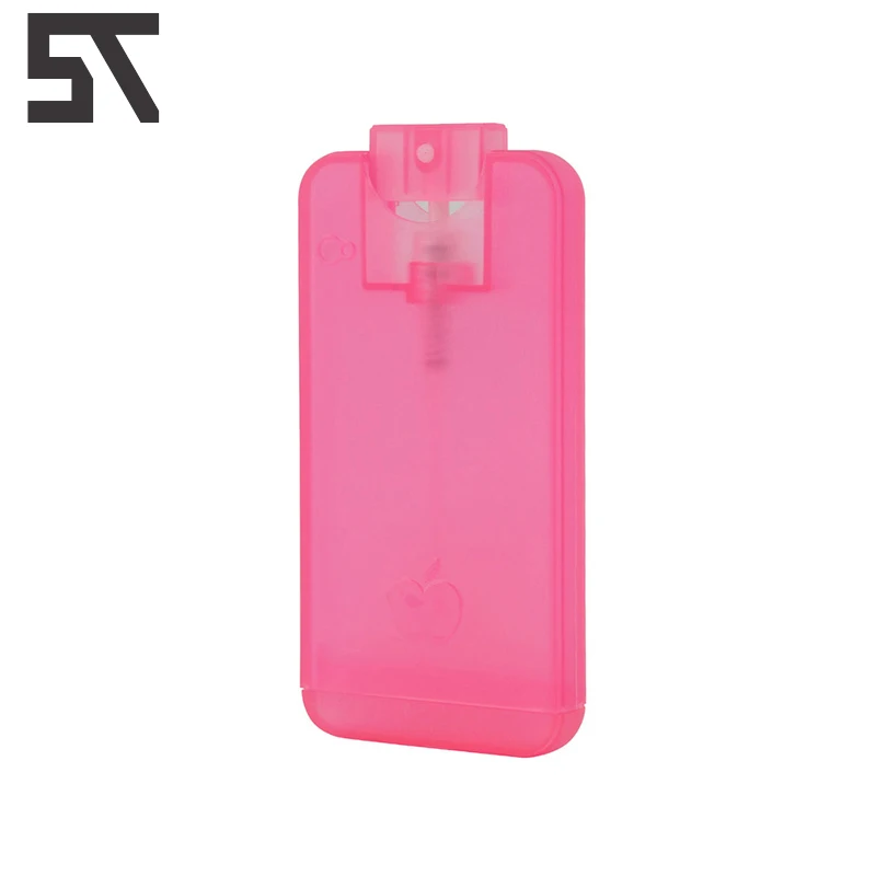 Colorful flat bottom perfume atomizer plastic perfume sprayer bottle 20ml