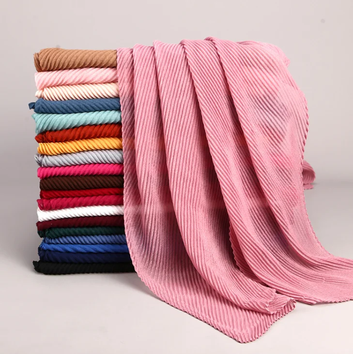 
New arrival fashional twill crinkle Muslin Hijab Scarf lady women head scarf 0319014 