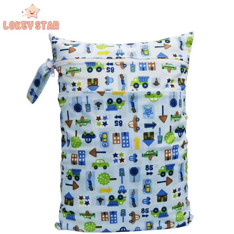 
Lokeystar Arrow Pattern Foldable Portable Waterproof Stroller Baby Wet Bag 30X40cm Dry Wet Bag for Swimming 