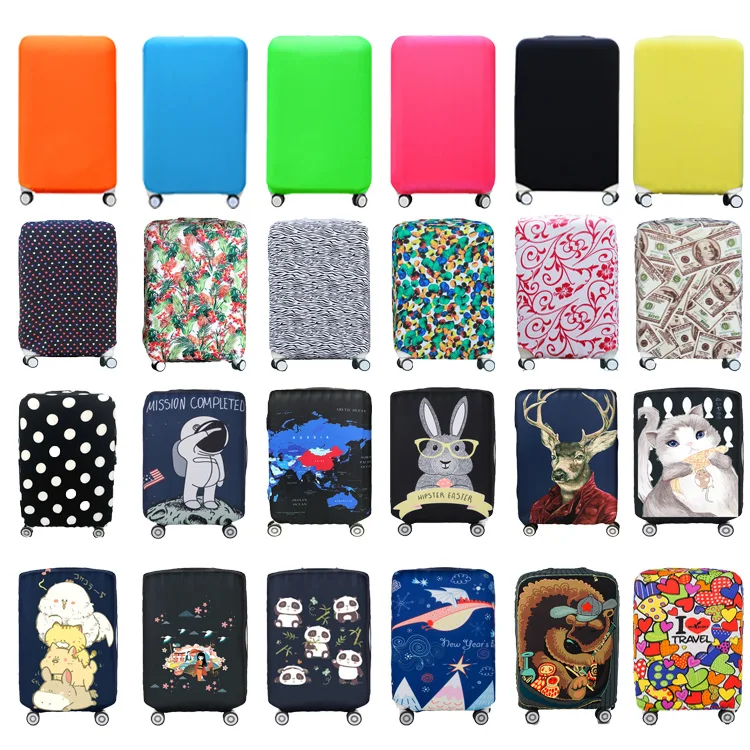 Travelsky Custom high elasticity suitcase protective spandex waterproof luggage cover