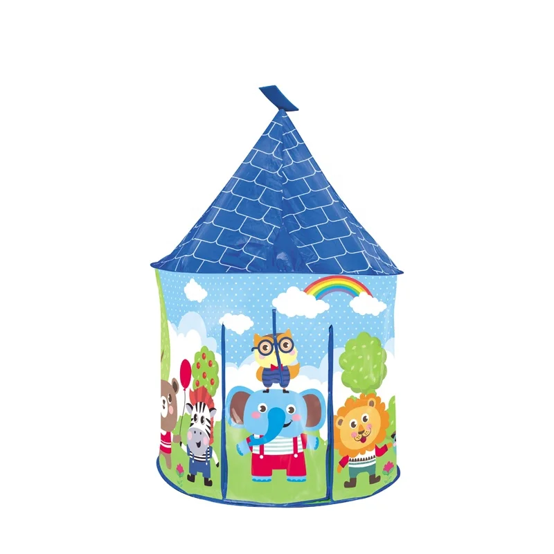 Indoor Or Outdoor Children Teepee Tent Cute Cartoon Animal Pattern Private Yurt Durable Kids Play House Tent
