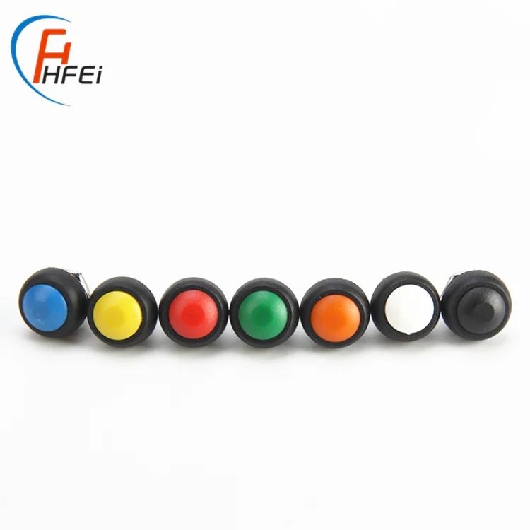 12 мм PBS-33B кнопка переключения мотоцикла мгновенный пластиковый гудок 24 Вольт 220 вольт мини водонепроницаемый кнопочный переключатель