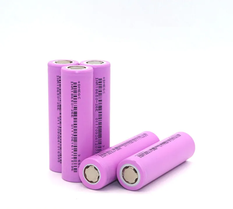 
Car Use INR18650 26EA 2600mAh 3C 1500 Cycles 3.6V EV 18650 Lithium Battery 