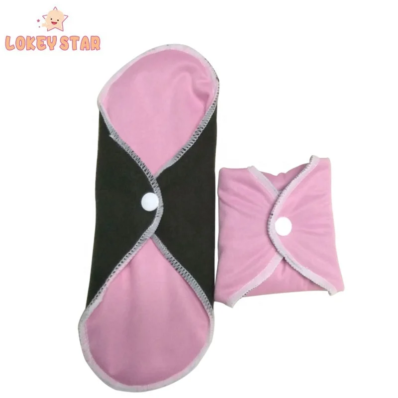 Pink Edge Sewing Menstrual Pads Washable Panty Liner Reusable Cloth Sanitary Pads