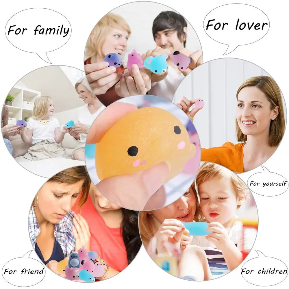 Распродажа 20 шт. блестящих мягких животных Mochi для детей и взрослых