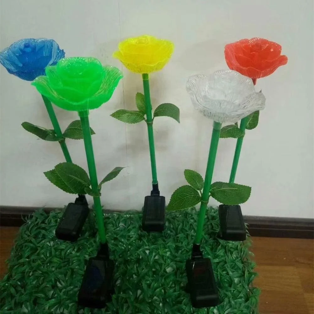 Promotional Wedding favor Garland outdoor decoration colorful plastic led Rose Flower