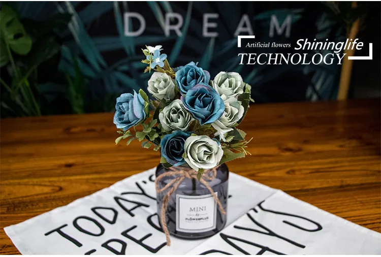 Shininglife Brand Beautiful lasting roses Cherry blossoms flowers artificial wedding