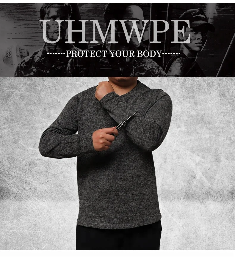 most popular anti knife uhmwpe fabric for cut tex pro cut resistant shirts wholesale online cut resistant ANSI 4 level