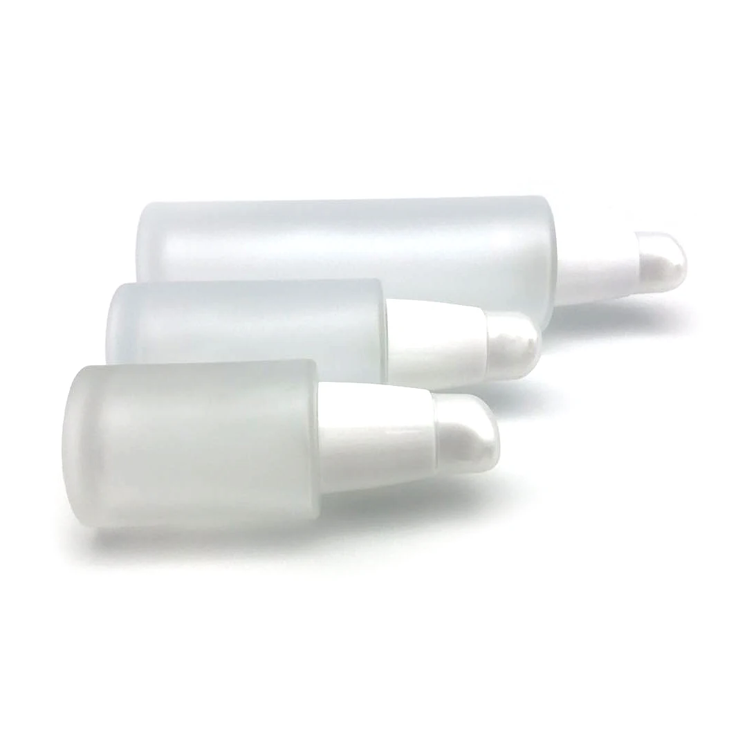 Lotion Bottles 30g Cosmetic Glass Jar in Frosted Bottle 30ml 50ml 100ml Glass with White Pump PUMP Sprayer Screen Printing