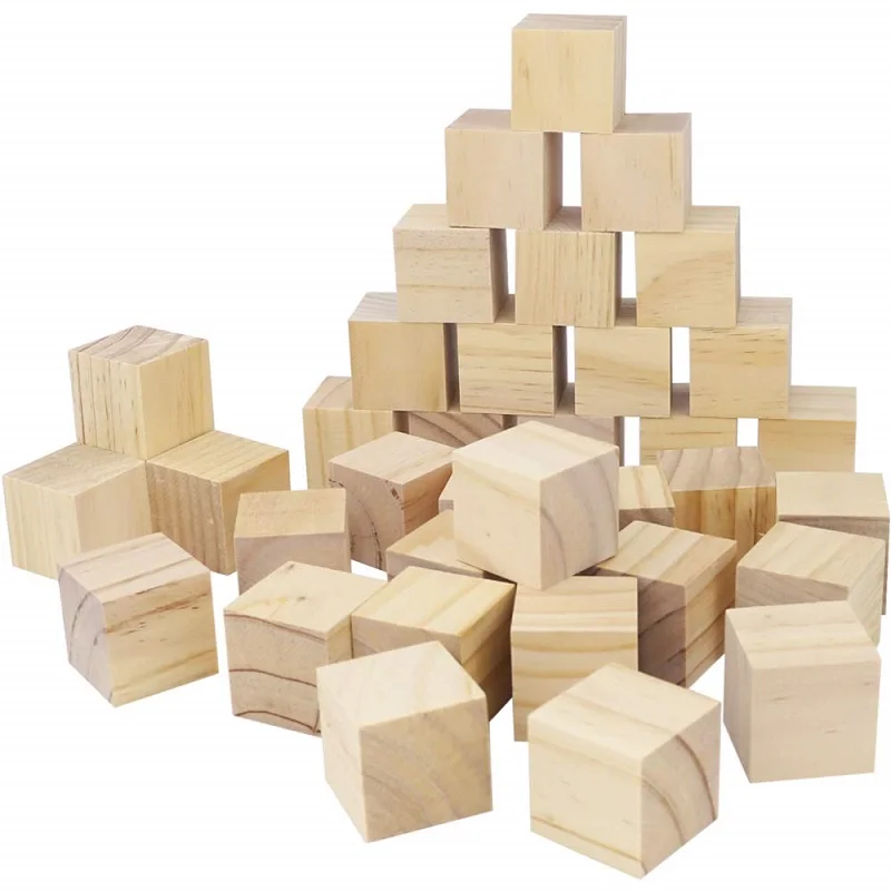 
Custom Unfinished Real Wooden Cubes Square Blocks With Cheap Price 