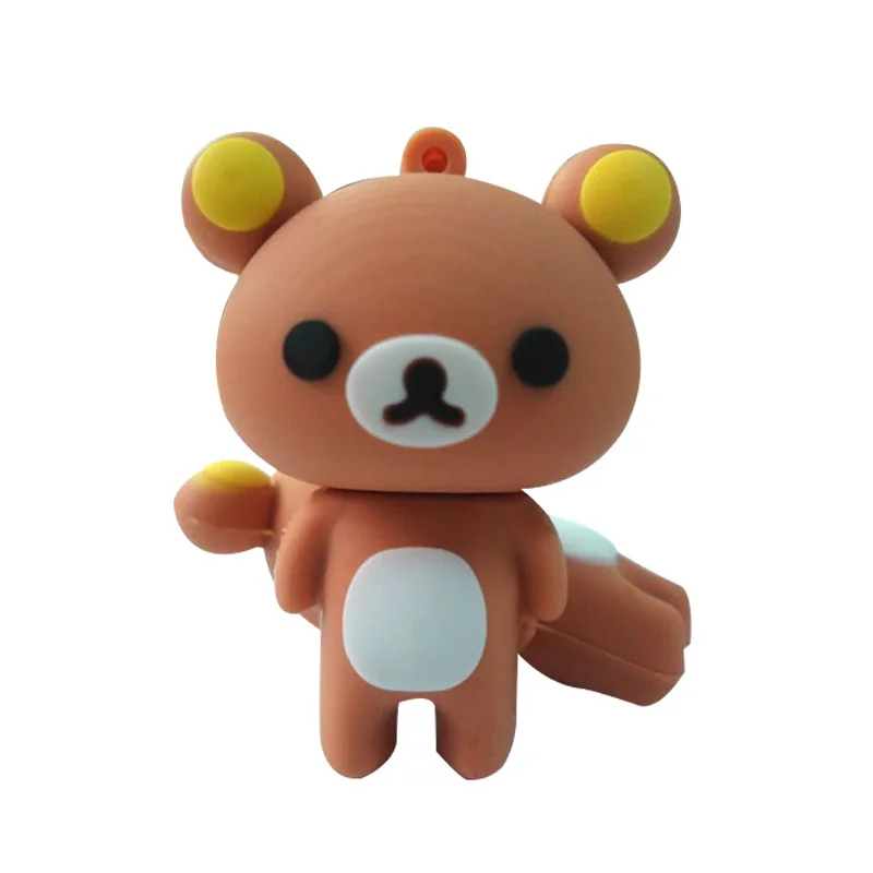 Popular OEM Design USB Flash Drive  Cartoon Bear Shaped Pendrive Memory Stick With Your Own Logo