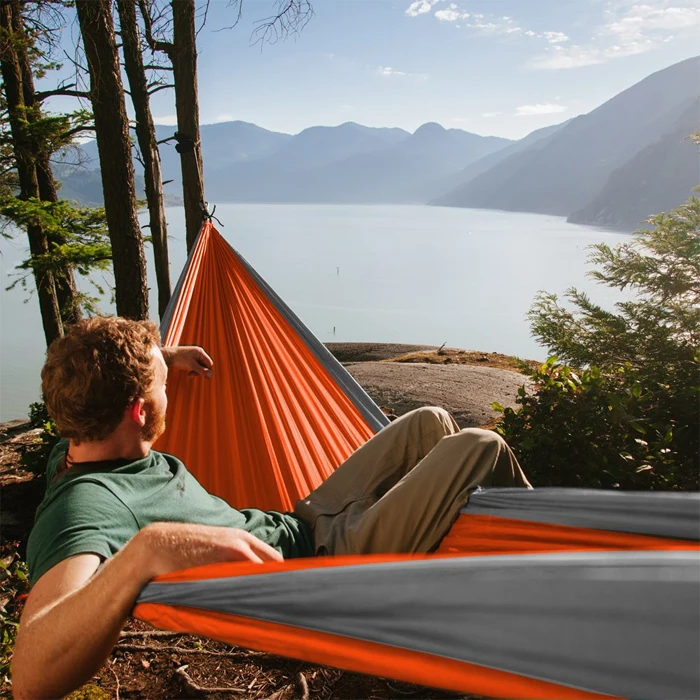 Camping portable hammock parachute camping, lightweight nylon colorful parachute crib hammock