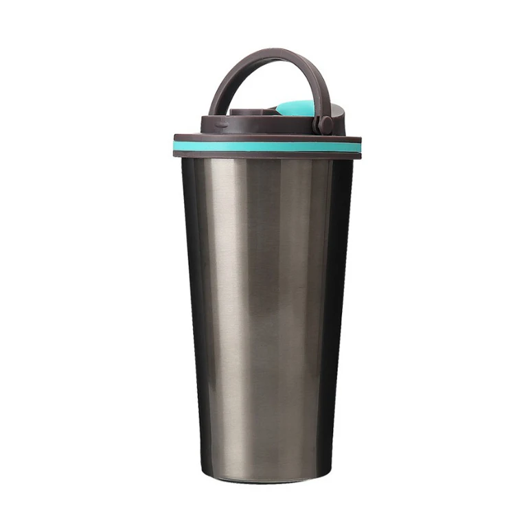 High Quality Stainless Steel Vacuum cup Coffee Mug reusable Coffee Cup with Folding Handle