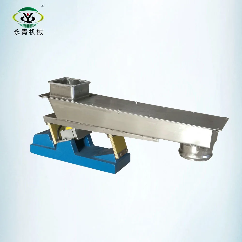 Lightweight electromagnetic linear vibrating feeder matched with hopper