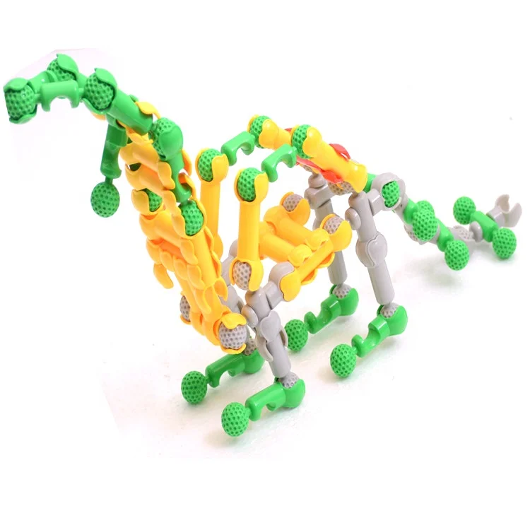 Top quality funny plastic pipe educational kids diy big blocks building toy