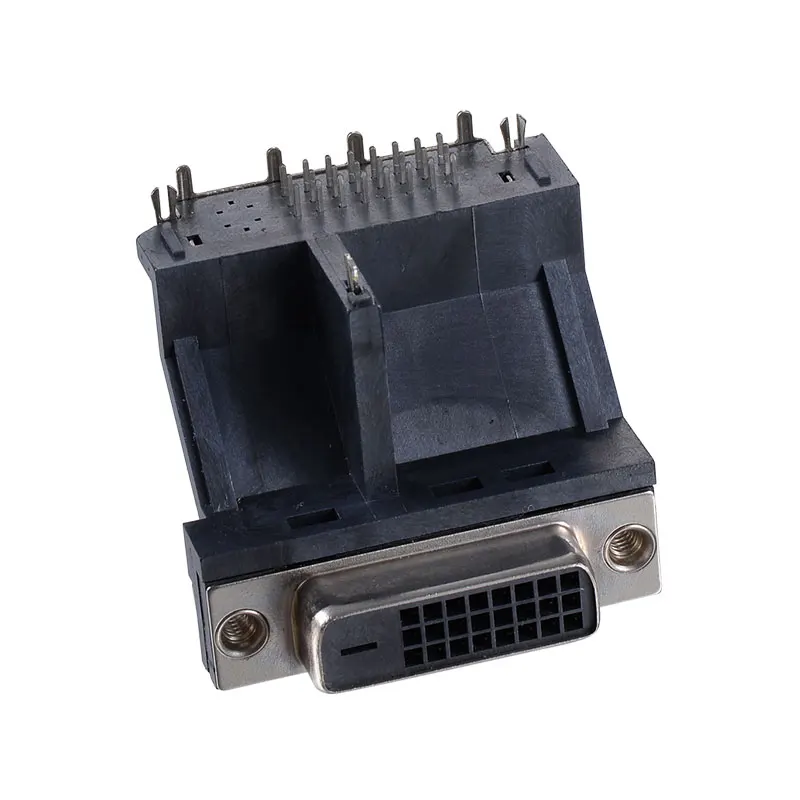 Denentech DVI Dual Port DVI 24+1 High Type Right Angle Connector