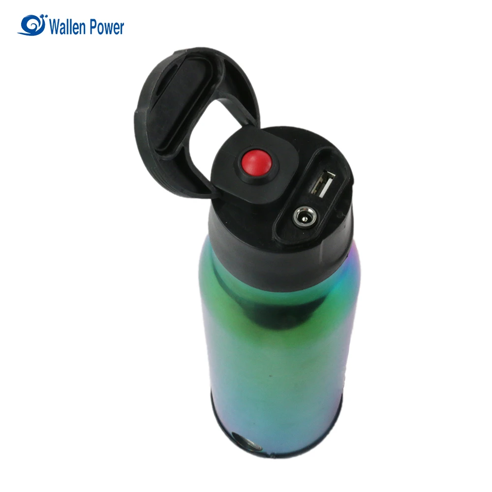 With USB color bottle type battery 36v 7ah li-ion battery 36v 7ah for ebike 500W