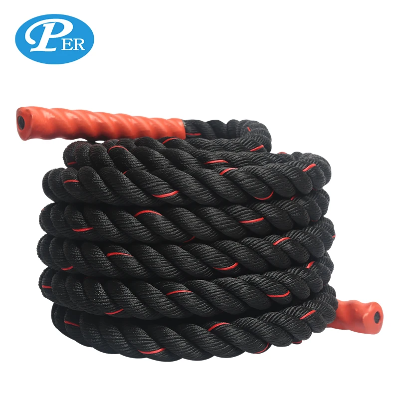 Supplier Fitness Training Rope Battle Rope China 30 Feet 40 Feet 50 Feet PP Bag + Carton Power Training  Customized Color