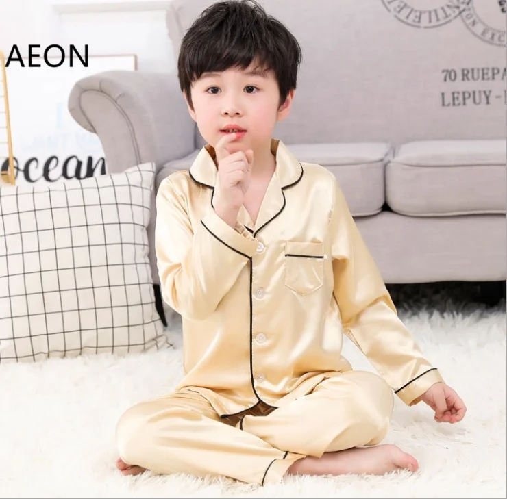 Toddler Girl Soft Satin Long Sleeve Pants Pajamas Pink Girls Pyjama Set Sleepwear