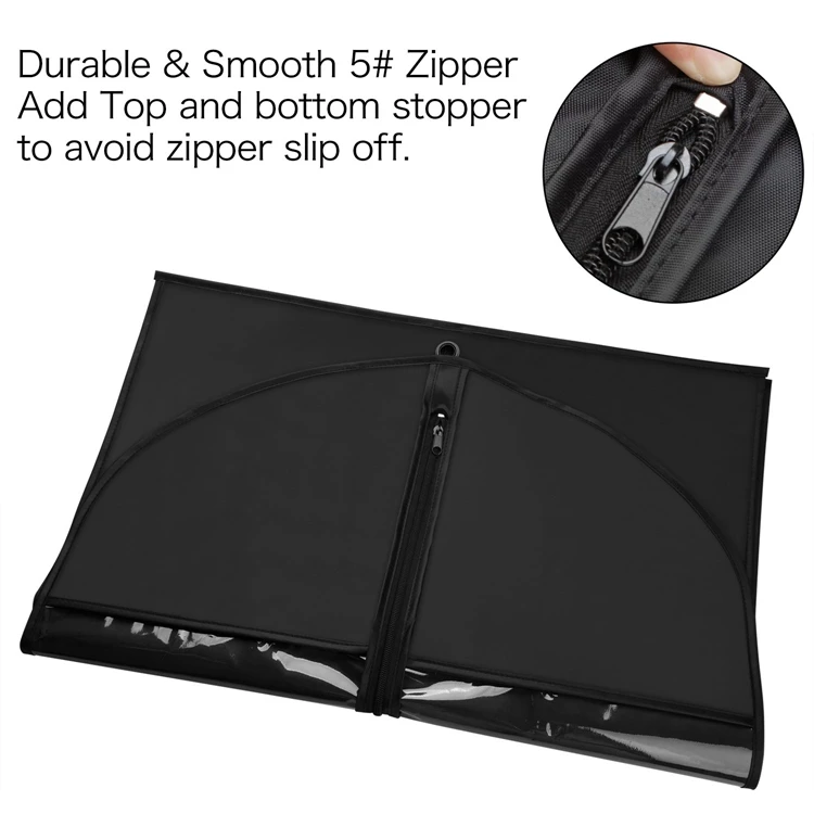Factory hot sales custom eco-friendly polyester foldable black, suit garment bags with custom logo printing/