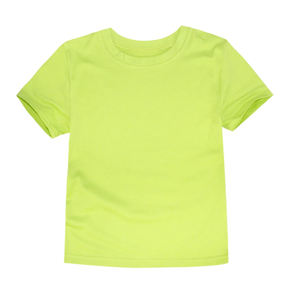 
Boys T Shirts Girls Plain Tops Children Short Sleeve Cotton plain t-shirts blank Team Clothes OEM ODM Tees Baby Clothes 