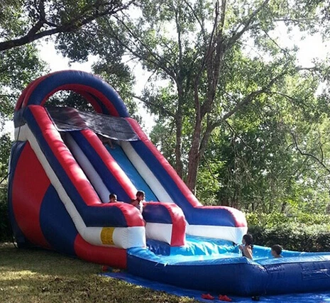 
Backyard above ground pool water slide with pool for children 