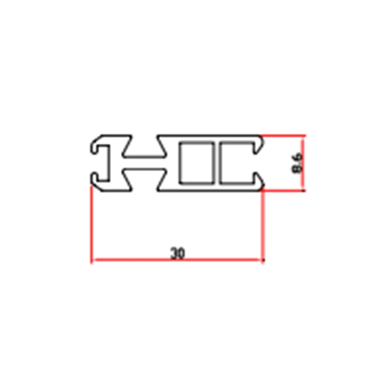 Long warranty aluminum window profile Guangzhou aluminum profile wardrobe door customized model