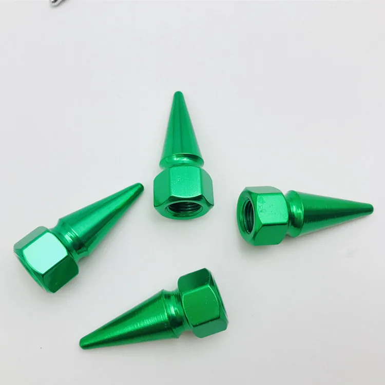 Long Spike Valve Stem Caps Metal Thread Set For Wheel Tires