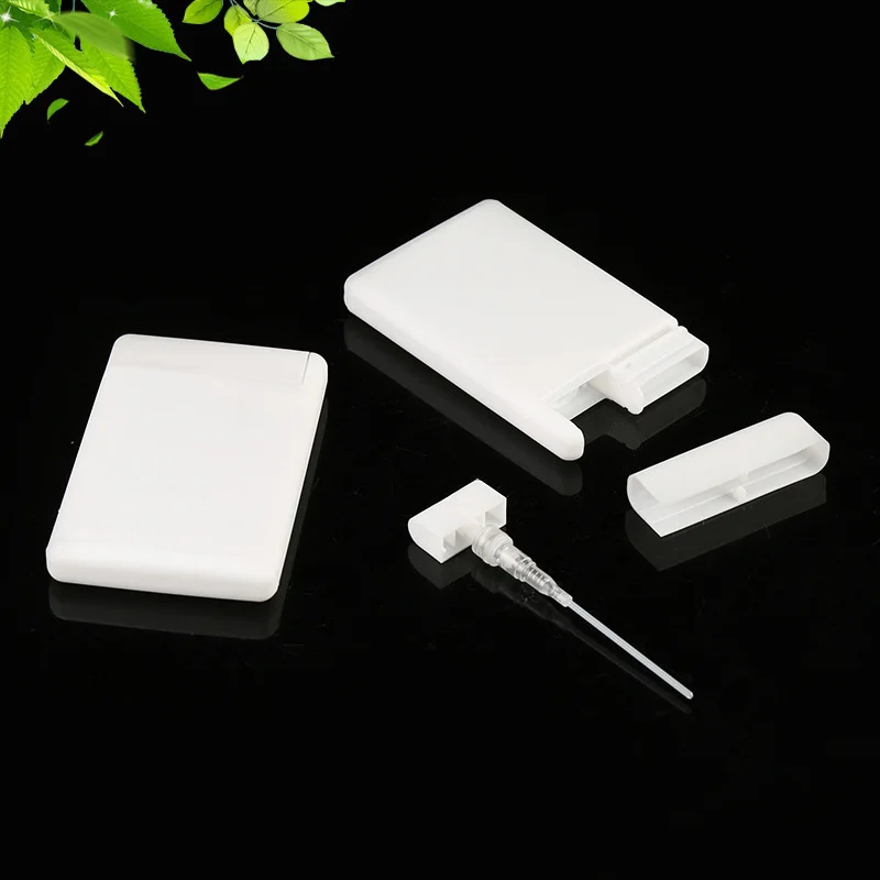 
Factory price 20 ml black white PP plastic credit card perfume spray bottle 