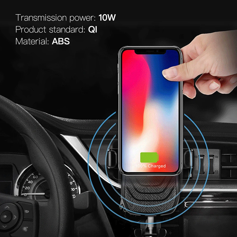 
Wireless Car Charger Automatic Clamping Wireless Charging Phone Holder Mount 15W Car Wireless Charger 