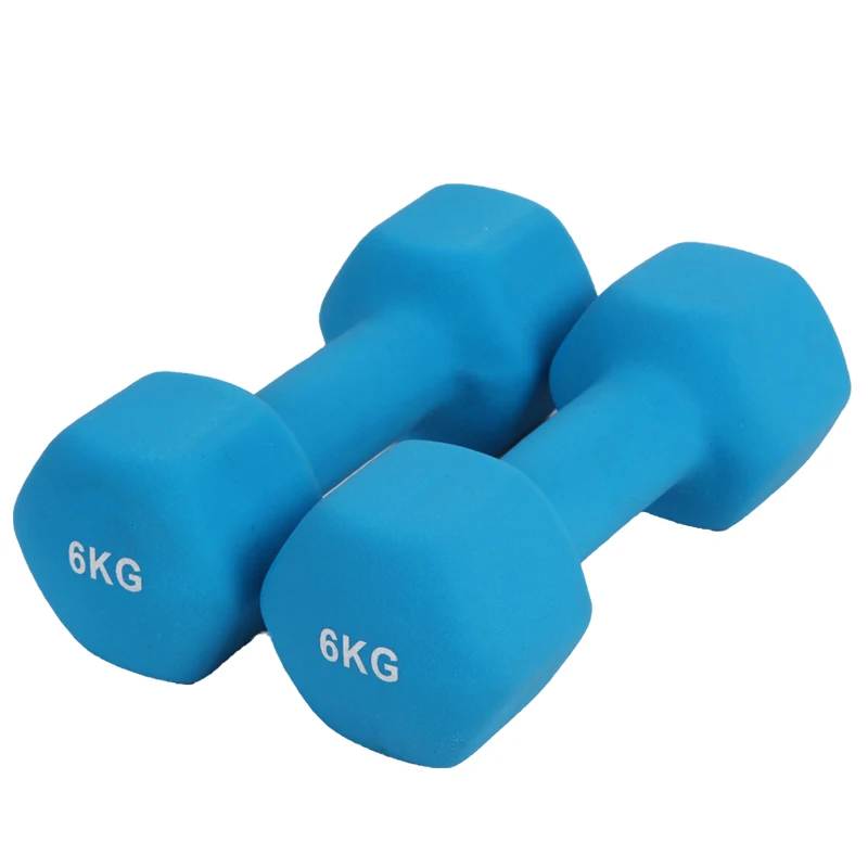 
Wholesale Weightlifting Colorful 10kg Neoprene Hex Dumbbell Set 