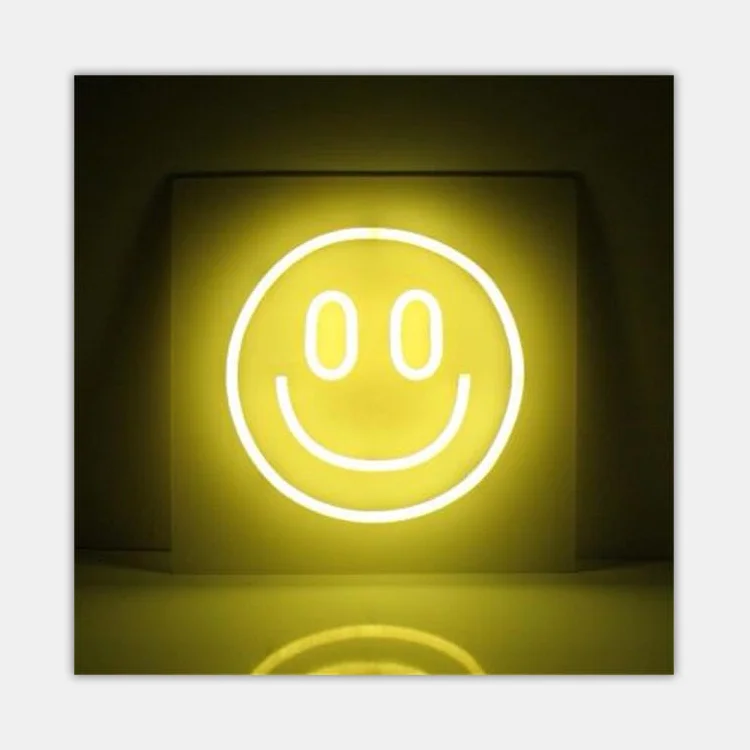 wholesale china factory price custom smile happy face neon light sign