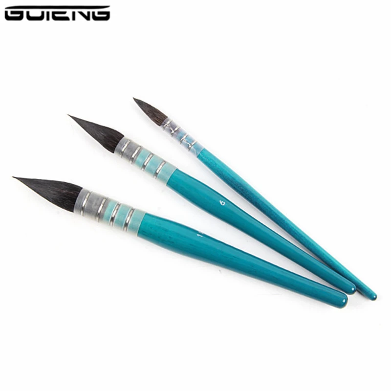 Lootaan  Wholesale #0-12 Round Watercolor Brushes 100% Squirrel Hair Artist Brush Water Based Art Brush