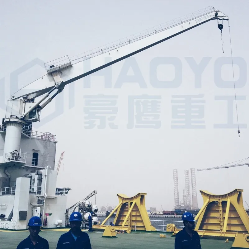 Small Ship Deck  For Boat Marine Crane For Sale