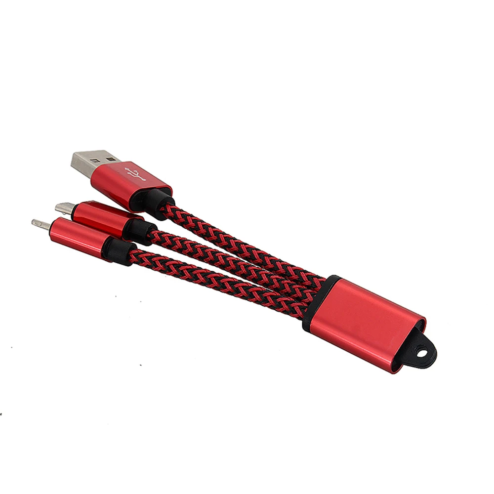 i рекламные подарок Ом и odm логотип популярный брелок дизайн 2in1 Usb Multi зарядный кабель для Iphone и Android