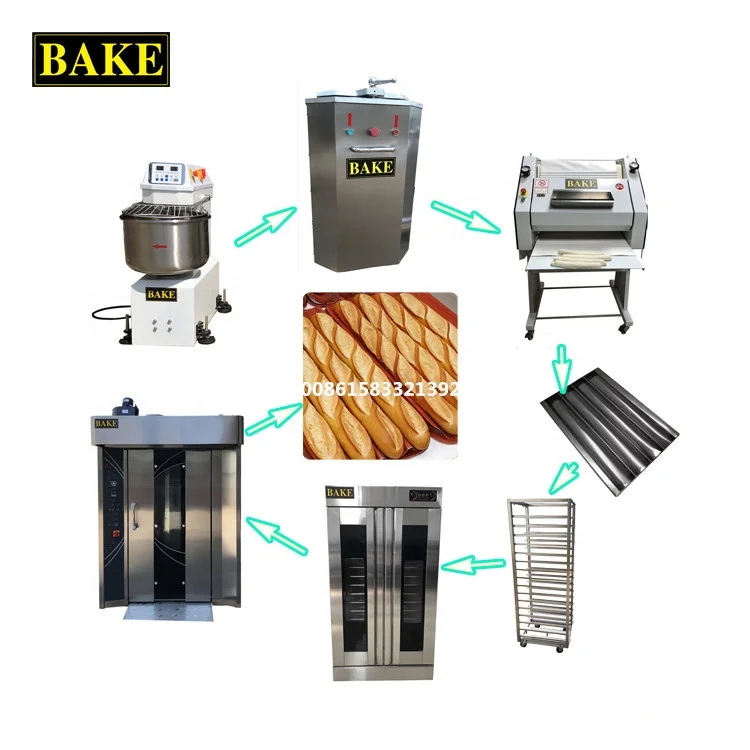 Automatic hamburger bun bread maker machine baking production line