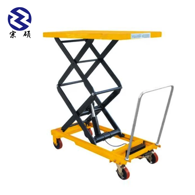 800kg high grade scissor hydraulic lift truck for sale
