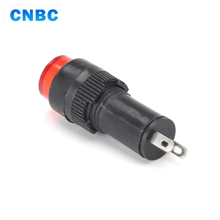 CNBC 10mm diameter mini size CE red green 24v 110v 220v signal light pilot lamp 120v led indicator light with pins