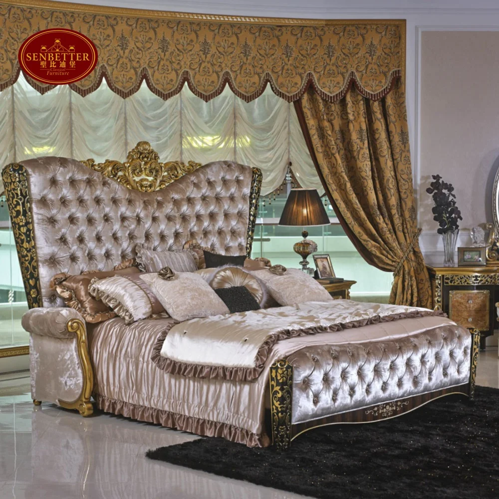 
0061 Italy new model royal antique bedroom furniture 