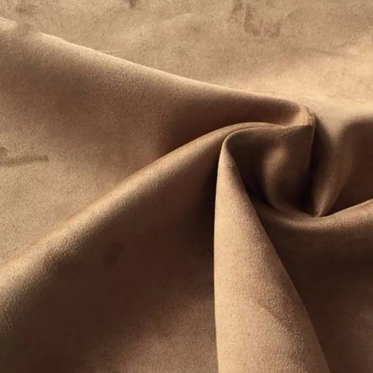 
Printed faux double sided suede fabric 
