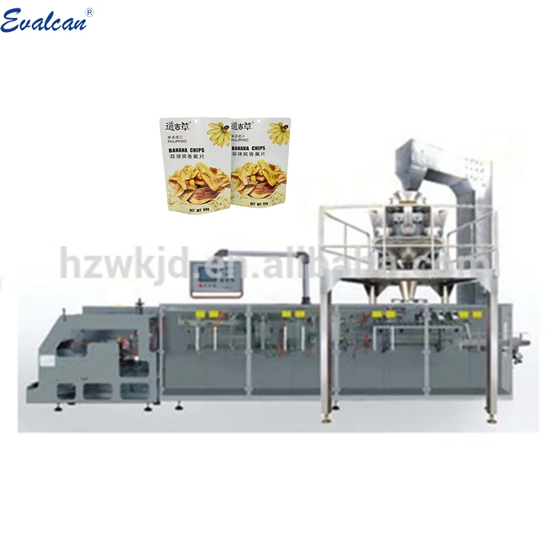 Automatic zipper Doy pack potato chips packing machine