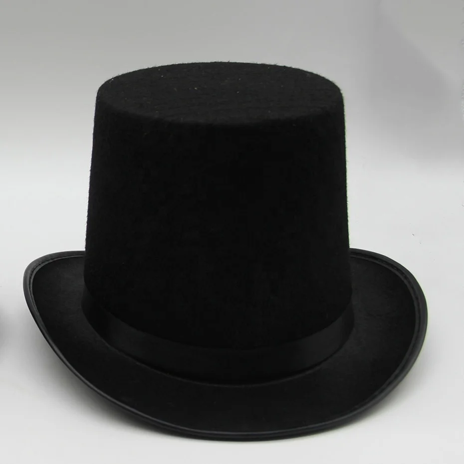 factory supply promotional black holiday party show hat Lincoln top hat with band