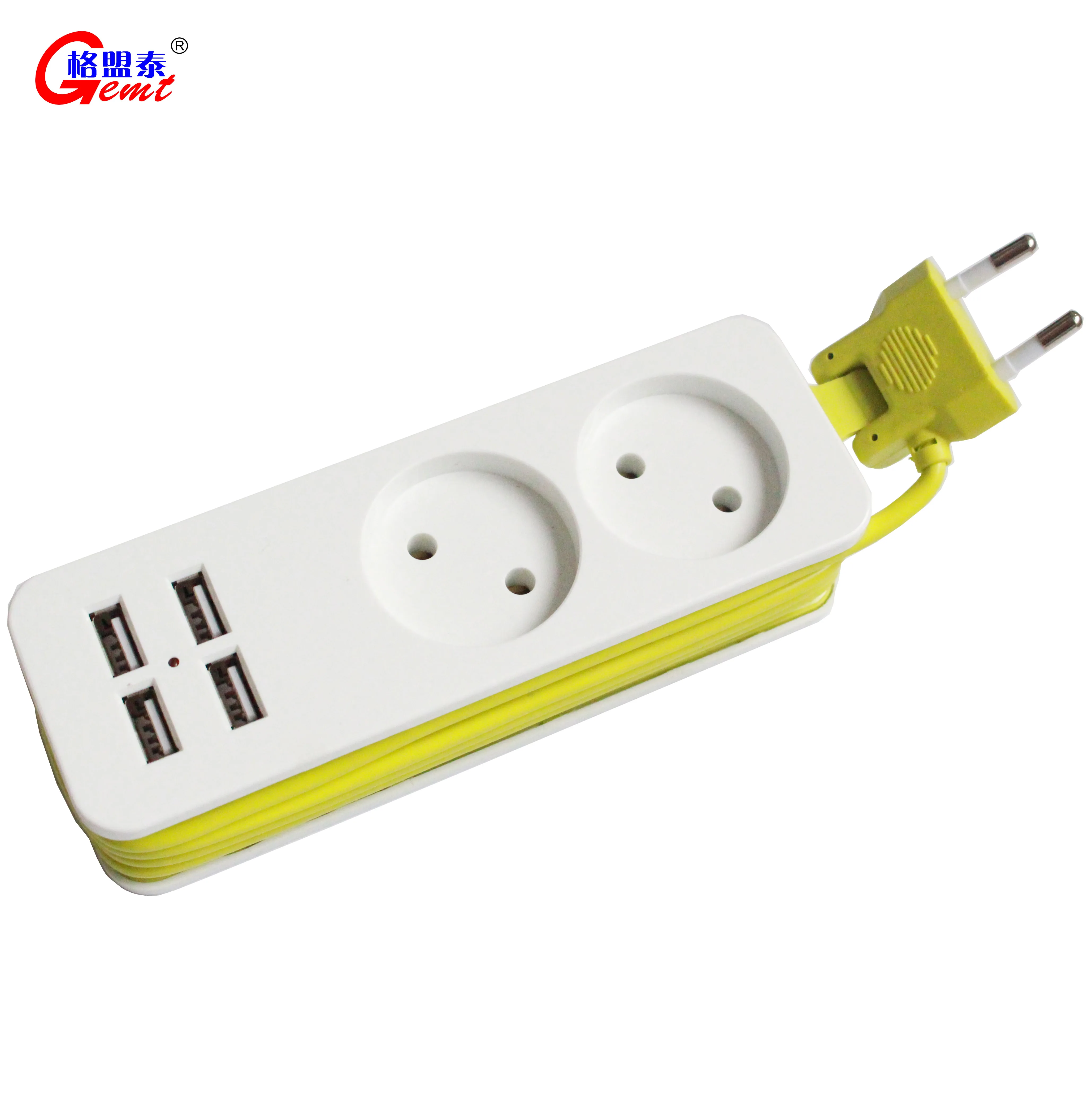  Европейский стандарт умная розетка с круглым отверстием 4 отверстия USB + 2