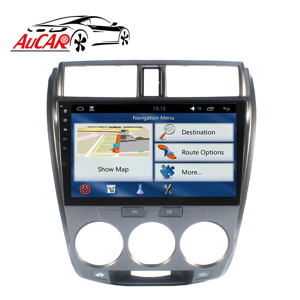 Автомагнитола AuCAR 10 1 дюйма Android сенсорный экран автомобильная стереосистема видео аудио автомобильный мультимедийный плеер головное устройство для Honda City