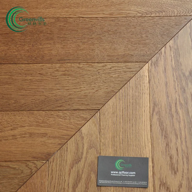 herringbone engineered wood floor oak chevron fishbone brushed parquet wood floor tiles Foshan