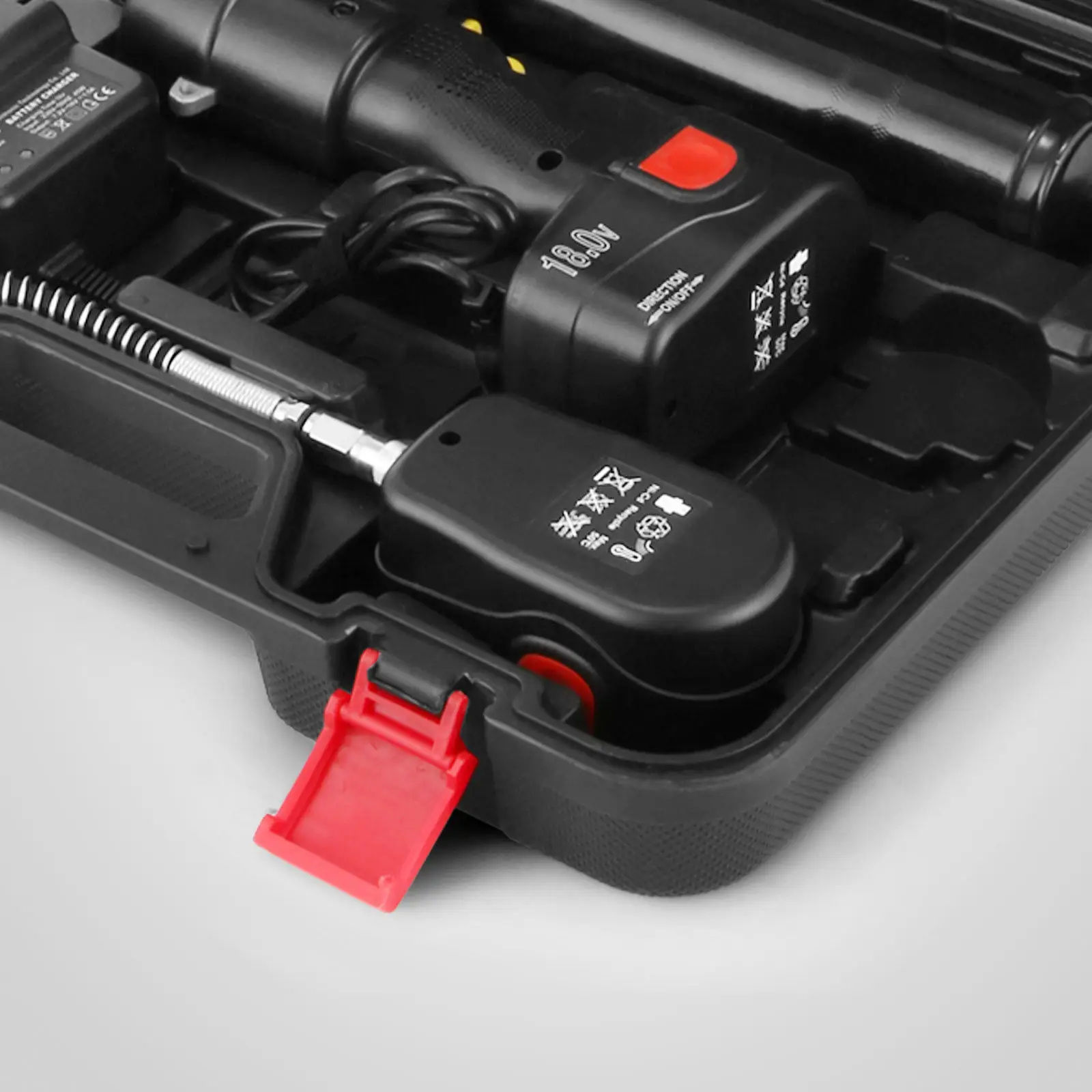 
Electrical Grease Gun Cordless Battery 18V 107cm 8000PSI Heavy + 2 Batteries 