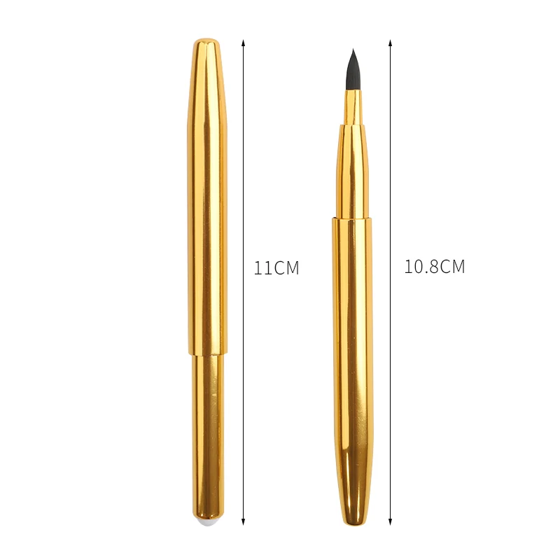 Factory Wholesale Metal Handle Private Logo Retractable Lip Brush