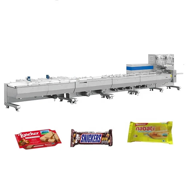 Автоматический поток подушки мешок упаковка для печенья машина